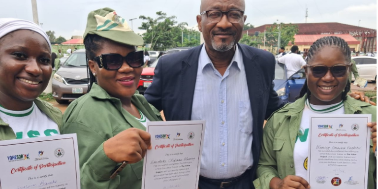 The Value Project: YOHESOR Celebrates Corps Members on Successful Completion of NYSC Service
